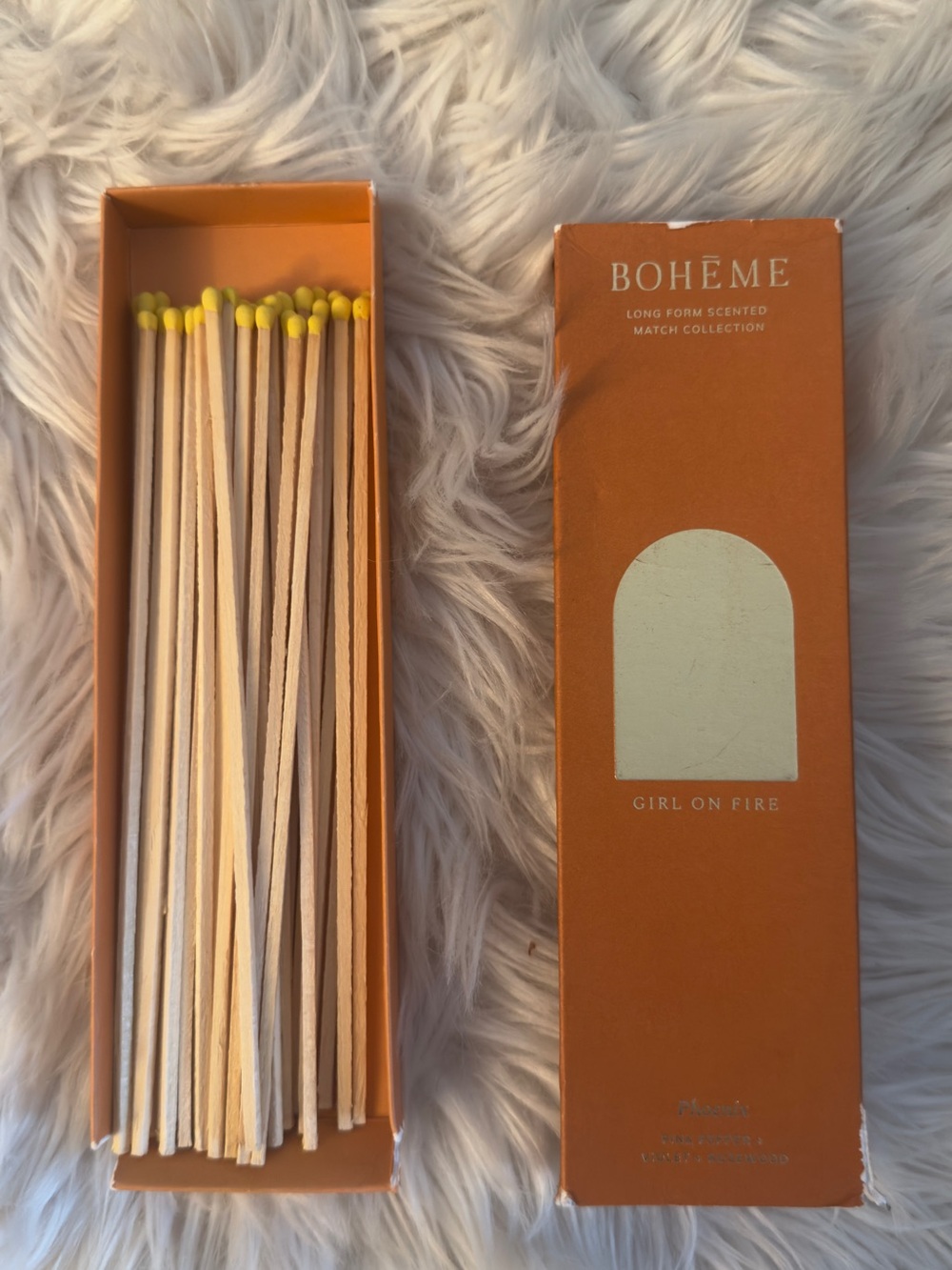 boheme Long-Form Matches GIRL ON FIRE // Long Form Scented Match Collection